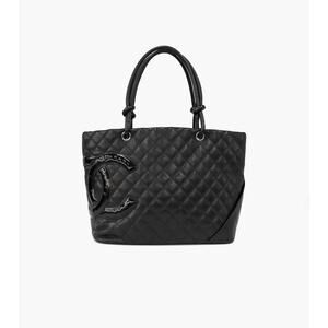 CHANEL Black Bambon Shoulder Bag A-A30095